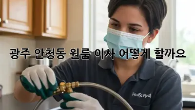 광주 안청동 원룸 이사, 어떻게 할까요?